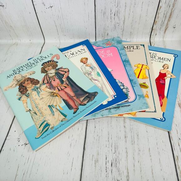 Unbranded Other - Lot Of 5 Vintage Paper Doll Book From The 1980 And 1990. NEW